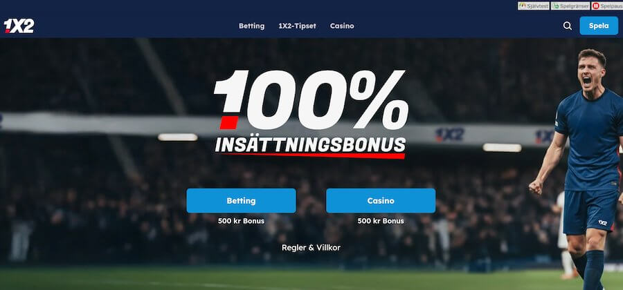 1X2 välkomstbonus