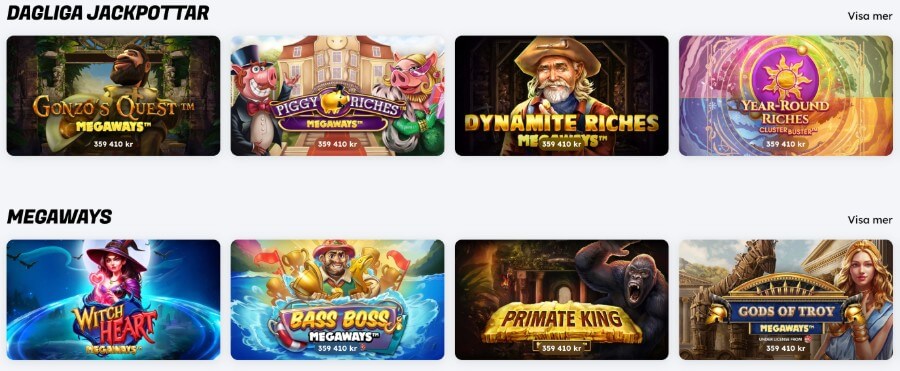 Slots med jackpottar