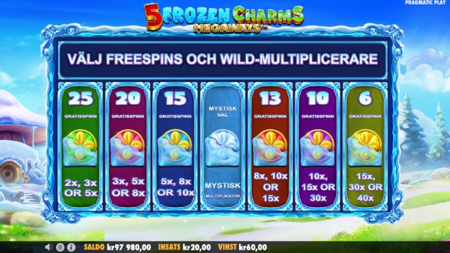 5 Frozen Charms Megaways Free Spins