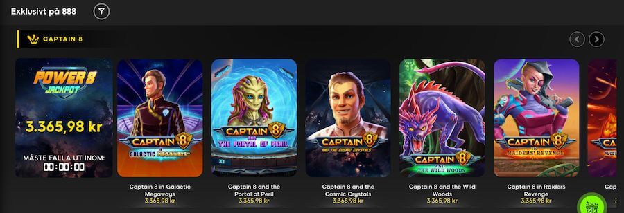 Exklusiva spel på 888 Casino