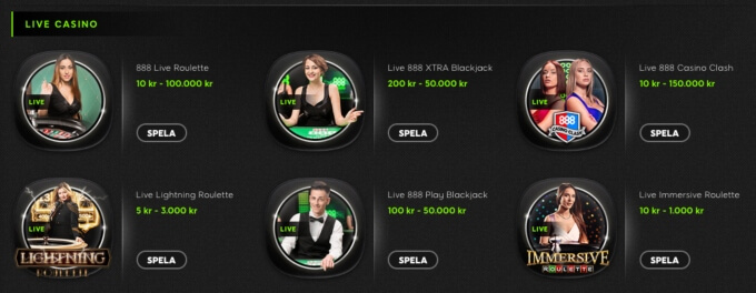 888 Casino Live