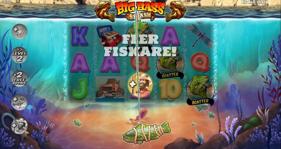 Fånga fiskar innan Big Bass Splash Free Spins-läge