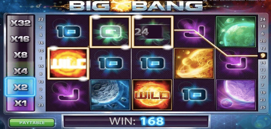 Big Bang spelplan.