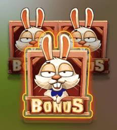 Bonus Bunnies scatter-symbol med en kanin.