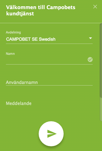 Campo Bet kundtjänst