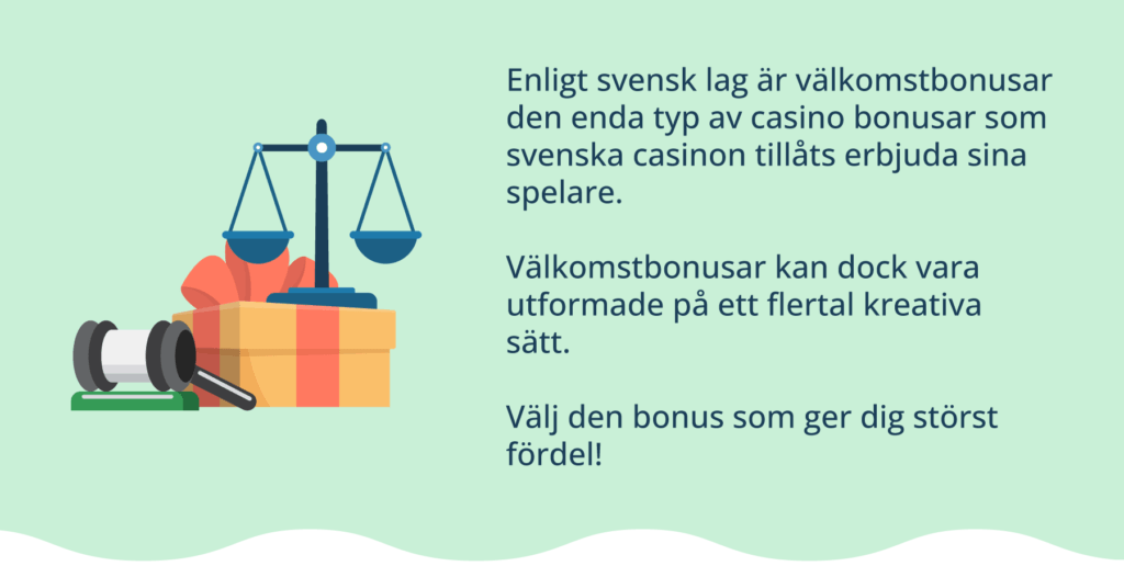 Casino välkomstbonus i Sverige