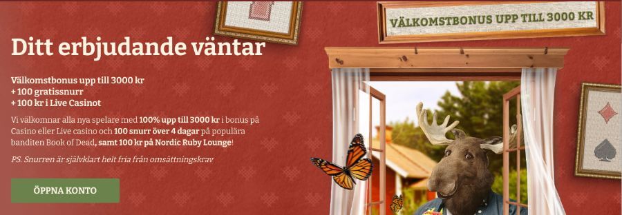 Casinostugan free spins utan omsättningskrav