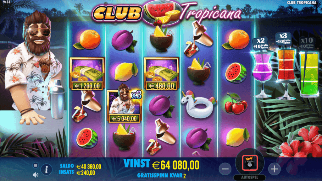 Club Tropicana Free Spins-läge