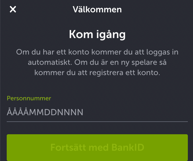 ComeOn BankID