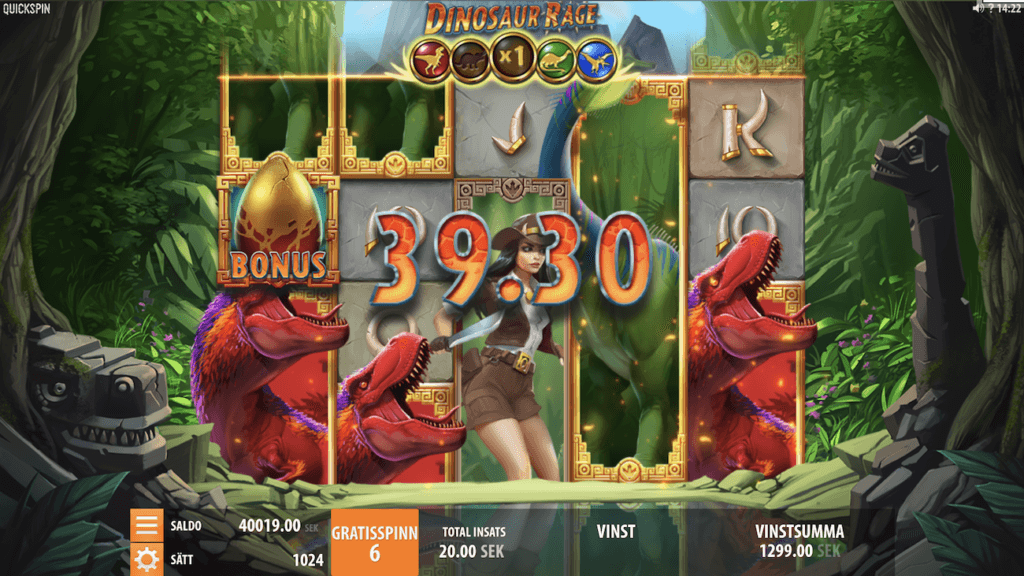 Dinosaur Rage Free Spins