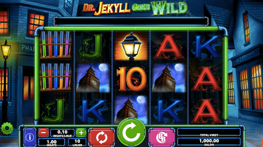 Dr Jekyll Goes Wild spelplan.