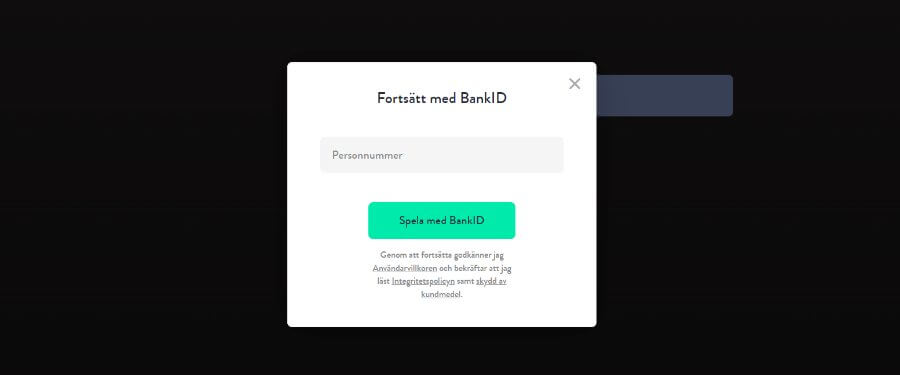 Registrera konto på Dunder Casino