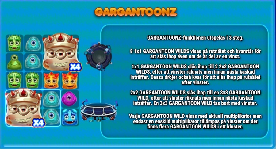 Bonusfunktion i Gargantoonz