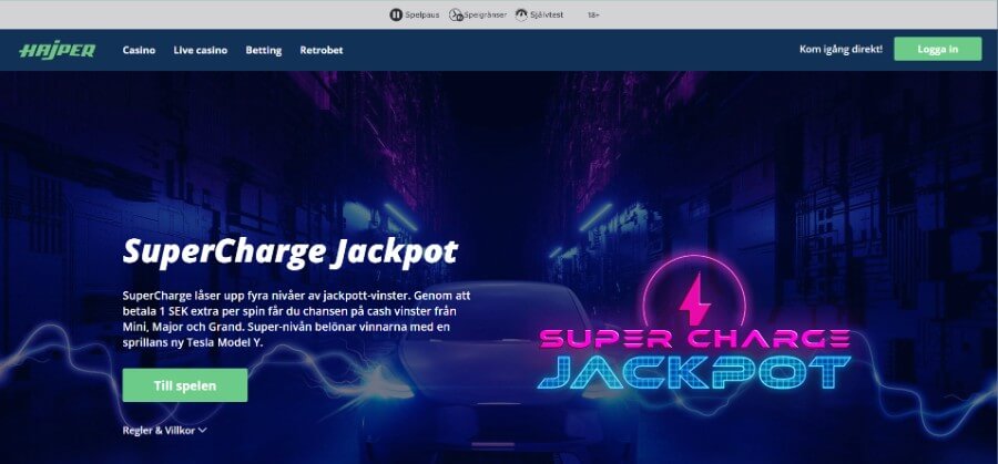 Hajper SuperCharge Jackpot