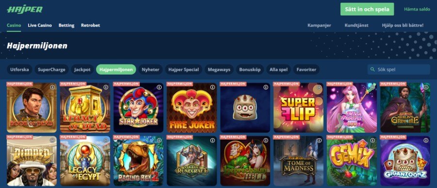 Hajper Casino - Hajpermiljonen