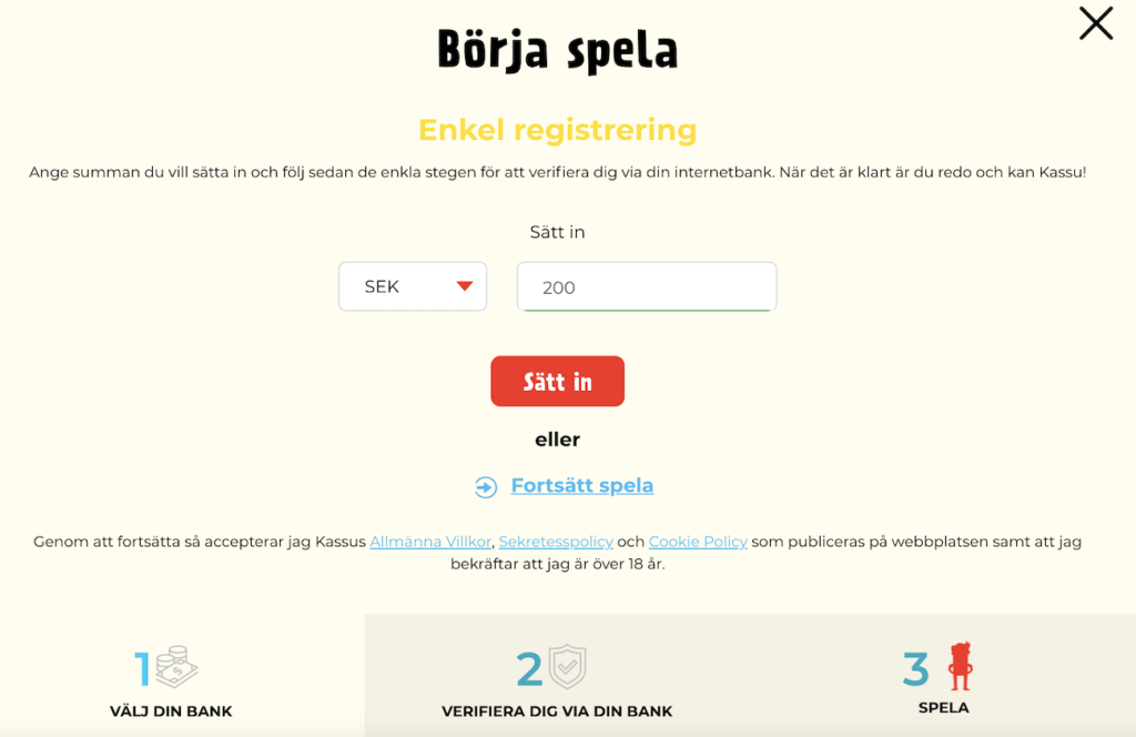 Kassu Casino med BankID