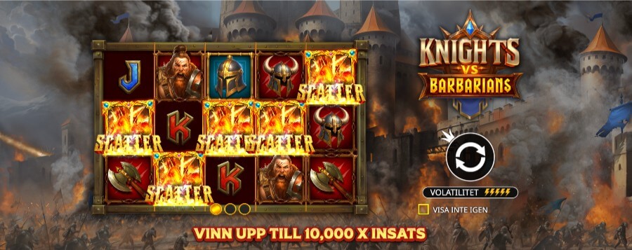 Vinn 10000x insatsen i Knights vs Barbarians