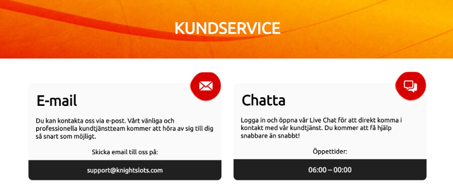 Knightslots kundtjänst