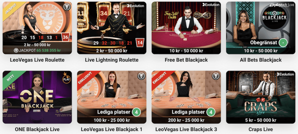 Live casino.