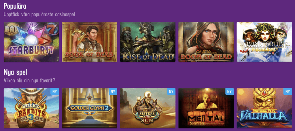 Lucky Casino spelutbud
