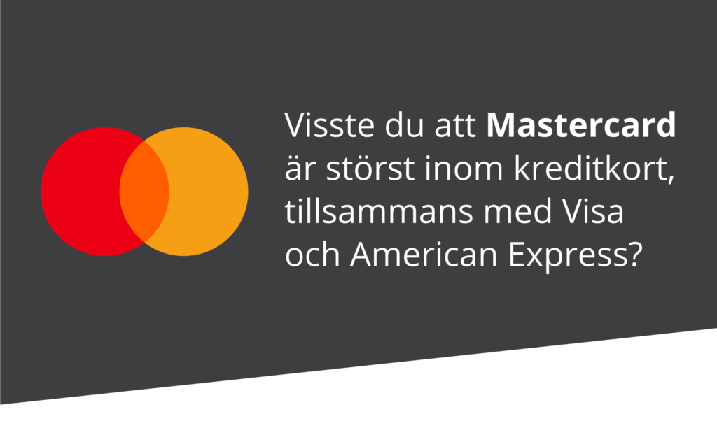 Mastercard ett av de vanligaste kreditkorten