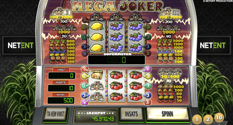 NetEnts Mega Joker med en hög RTP – 99%.