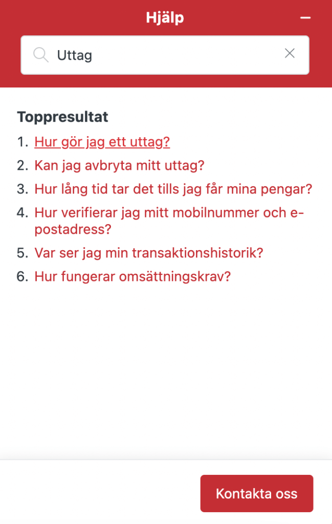 Mobilautomaten Kundsupport
