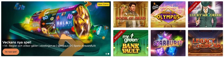 Slots hos Mr Green