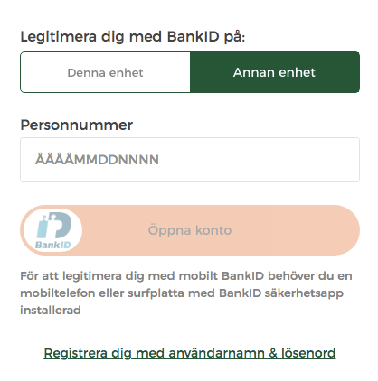 mr green bank id