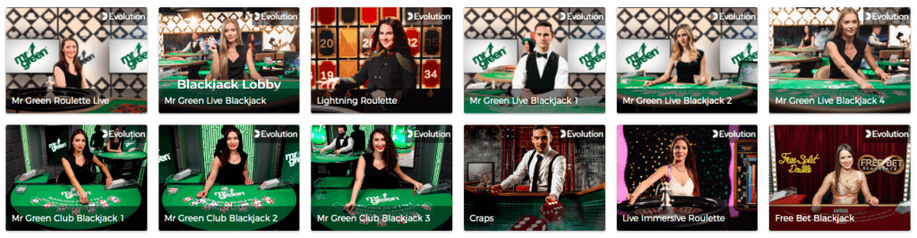 mr green live casino