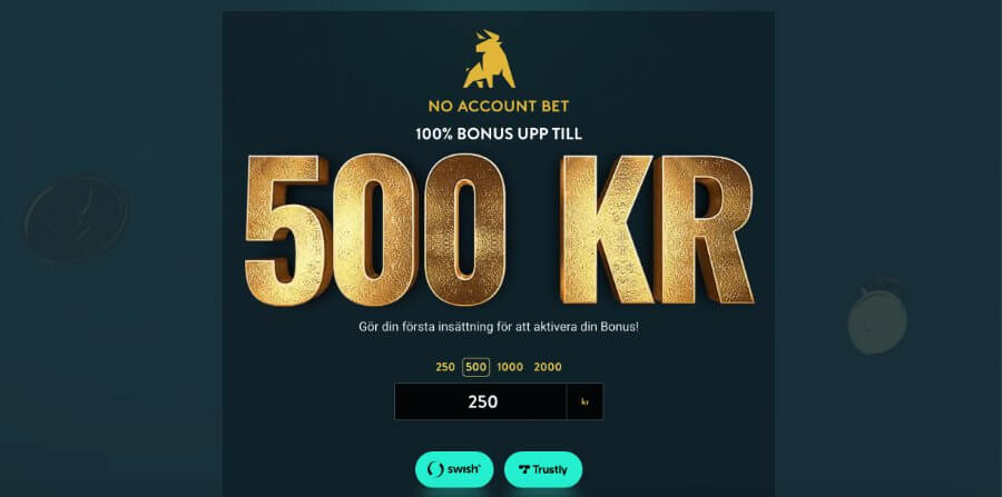 No Account Bet Bonus