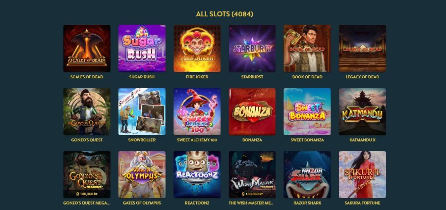 Slots att spela på No Account Casino