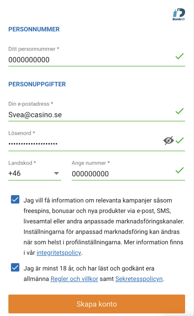 Nordicbet BankID