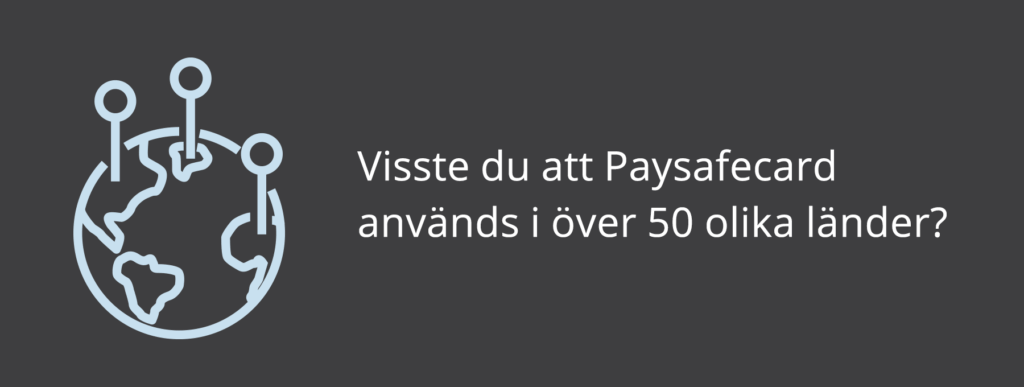 Länder som använder Paysafecard