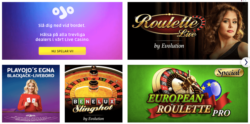 Play Ojo Casino Live
