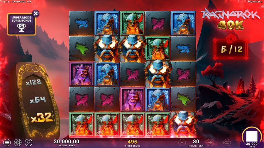 Free Spins-läget Super Mode Super Bonus