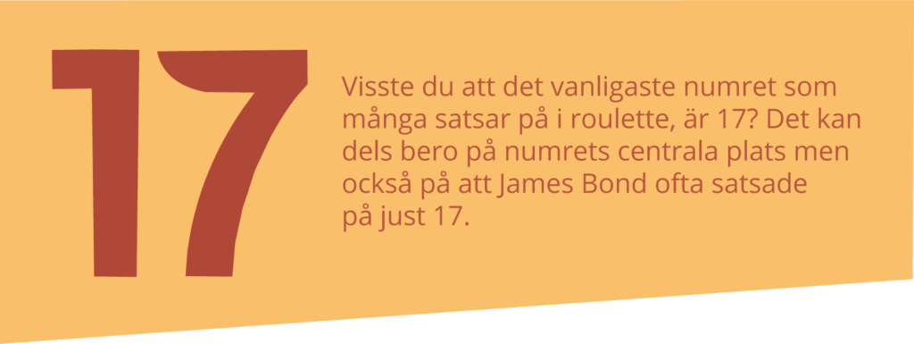 Vanligaste spelrummet på Roulette