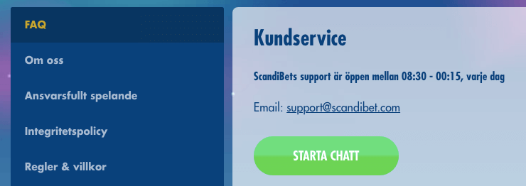 Scandibet support. 