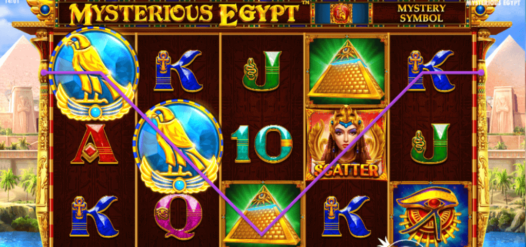 mysterious-egypt-med-klassiskt-snygga-symboler-på-spelplanen