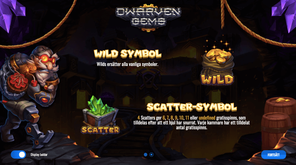 Dwarven Gems Megaways scatter.