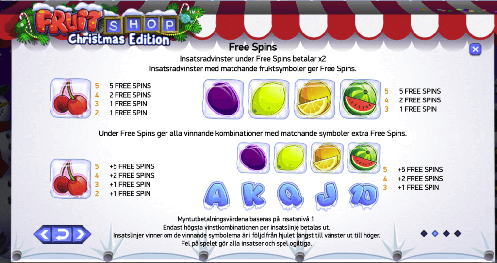 Fruit Shop Christmas  Edition Free Spins