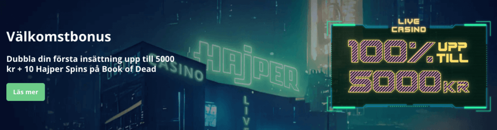 Hajpers välkomstbonus