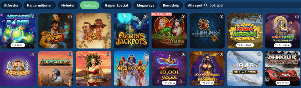 Hajpers jackpottslots
