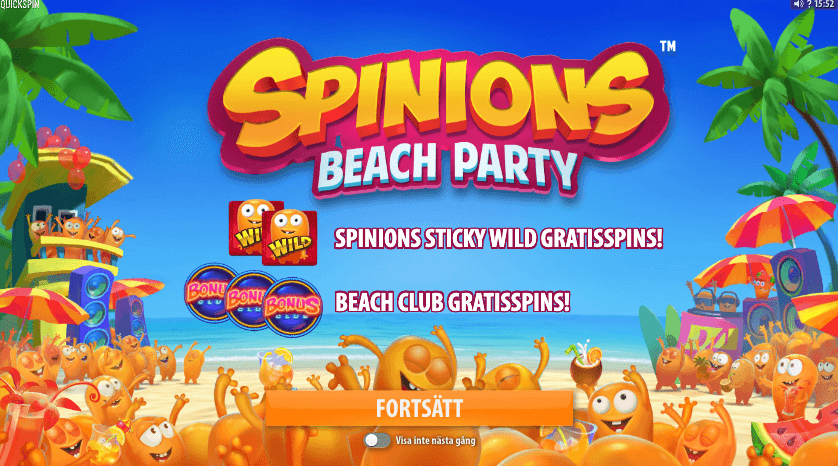 Spinions Beach Party slot.