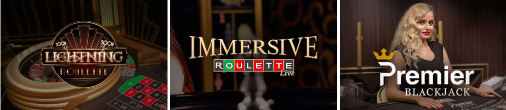 Pronto Live casino.