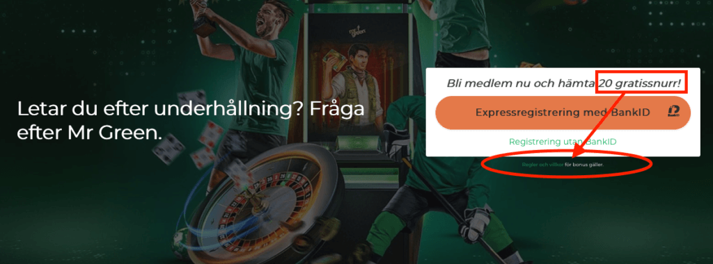casino bonus utan omsättningskrav regler och villkor