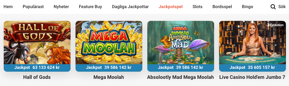 LeoVegas jackpottspel