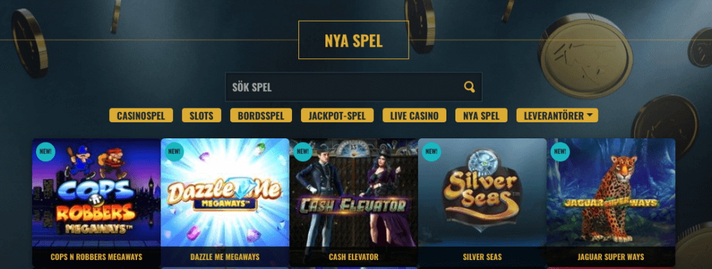 Nya Slots hos No Account Casino