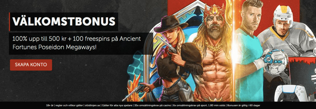 Ancient Fortunes: Poseidon Megaways free spins hos Betsafe