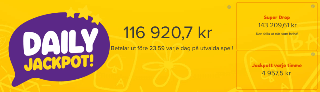 Jalla Casino dagliga jackpottar